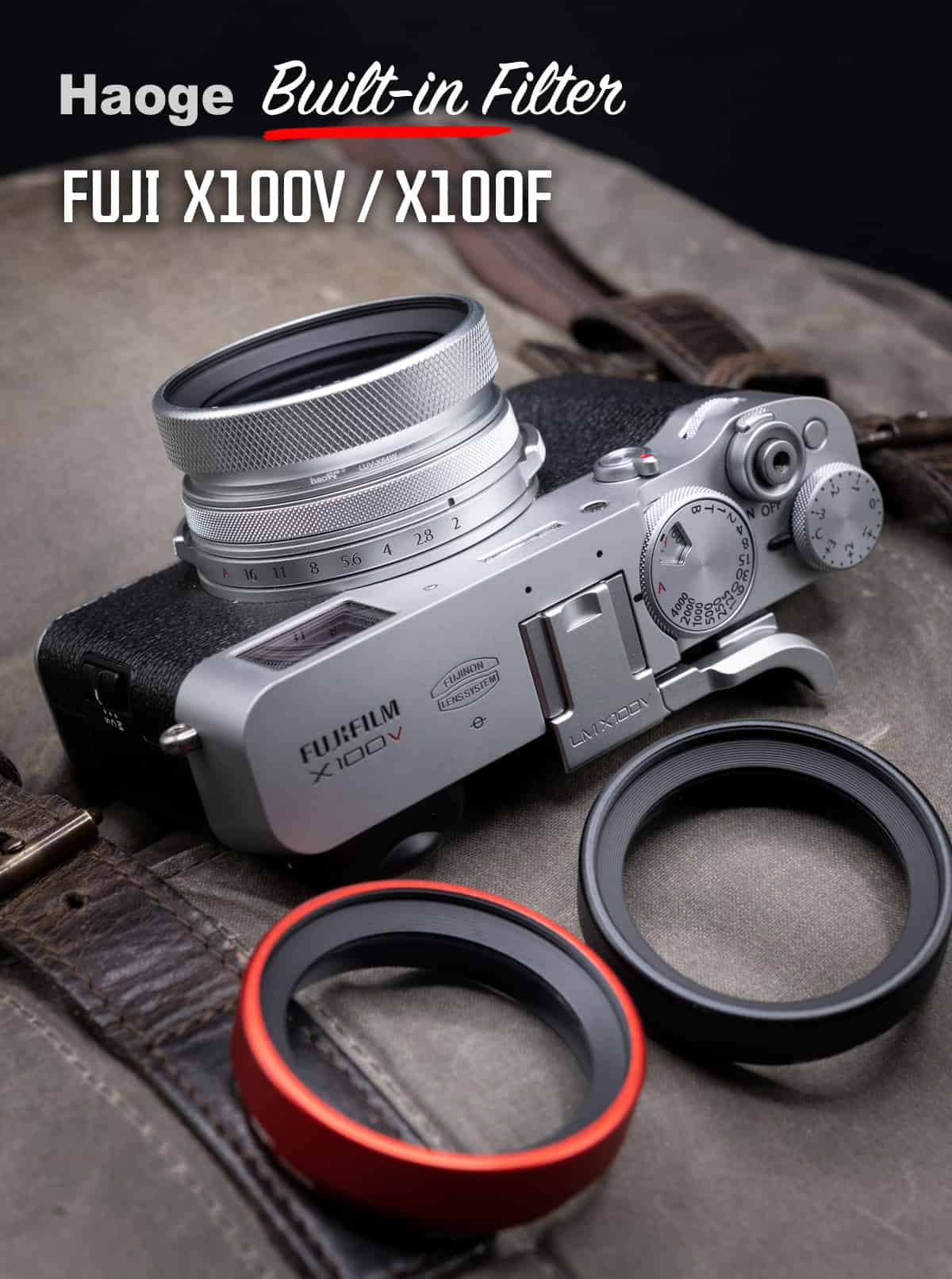 ฟิลเตอร์ Fuji X100V Haoge LUV-X54R พร้อม Built-in Adapter