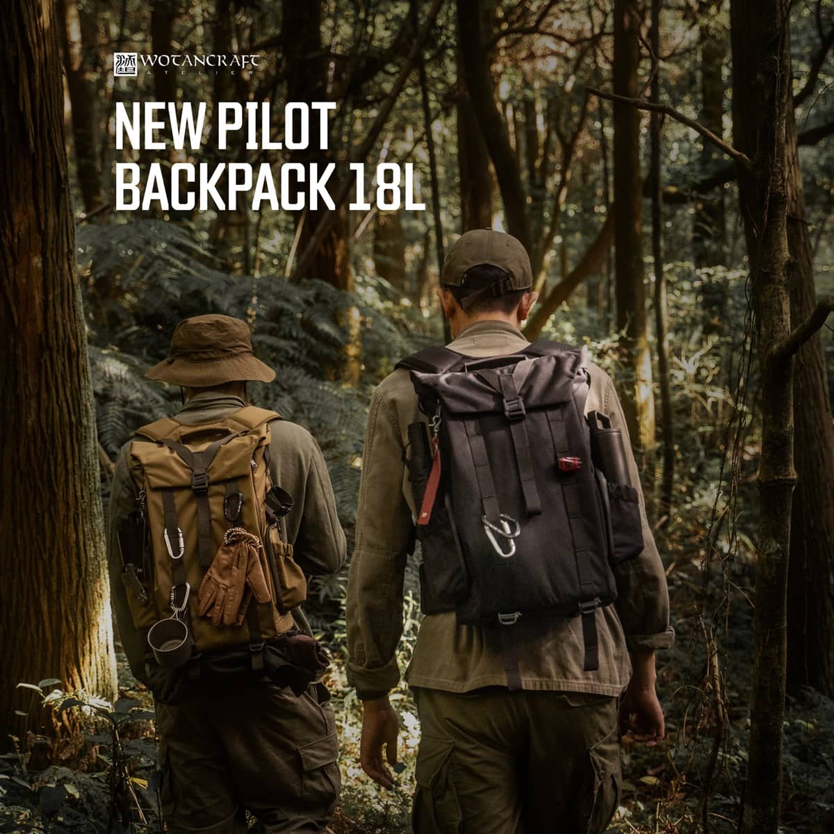 Wotancraft NEW PILOT Backpack 18L Khaki Brown