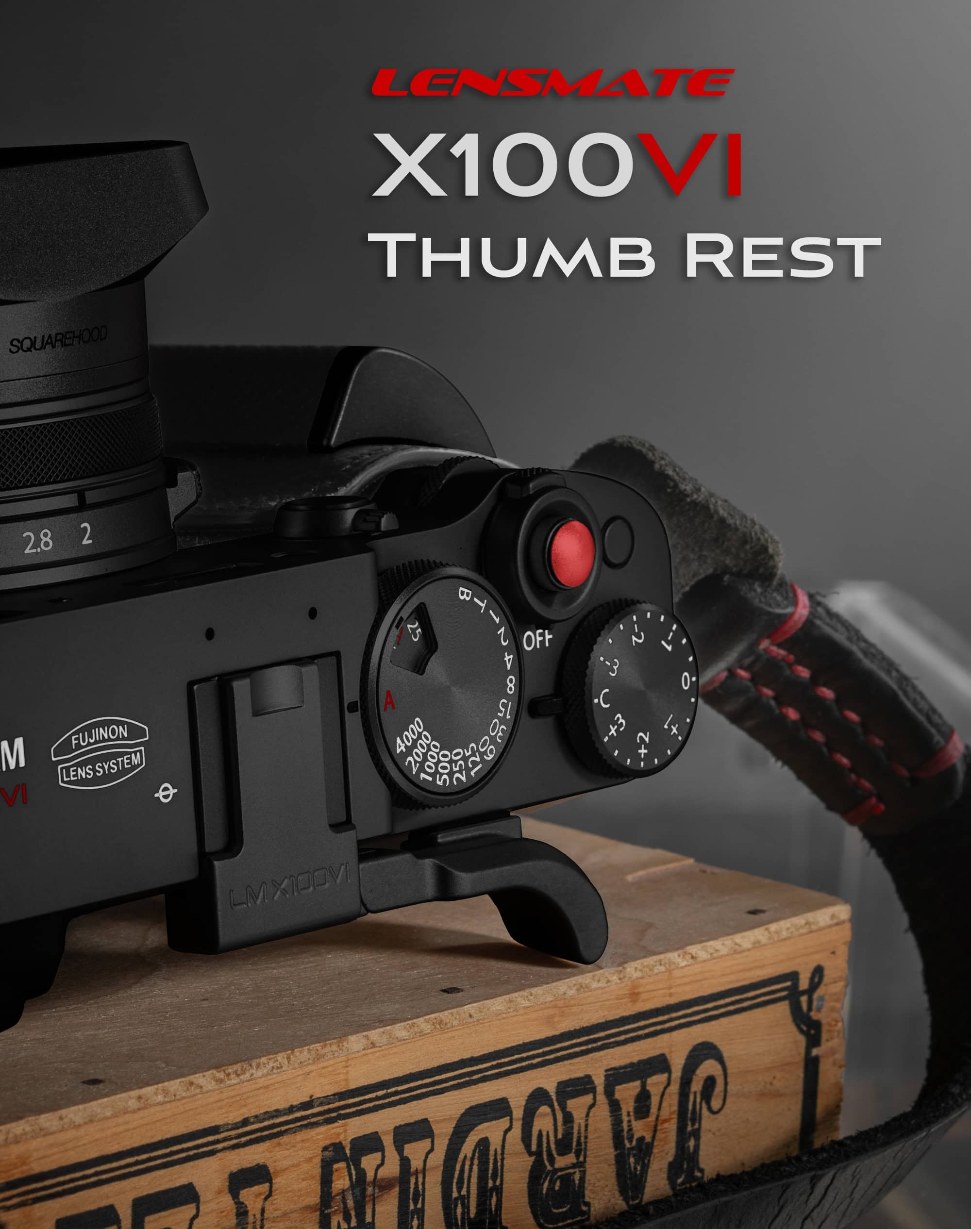 ที่พักนิ้ว Fuji X100VI สีดำ Lensmate Thumb Rest Black
