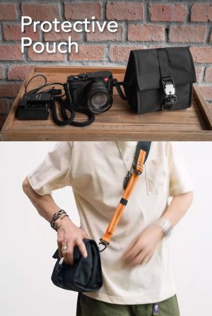 Camera Pouch กระเป๋ากล้องพร้อมสายสะพายสีส้ม MyBrandOriginal