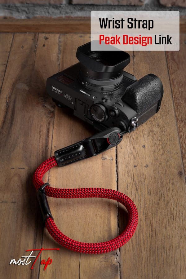 Wrist Strap สีแดง Red พร้อมหัวต่อ Peak Design จาก MostTap