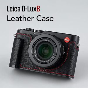 เคส Leica D-LUX8 สีดำแดง Milicase มีกริป Genuine Leather Case D-LUX 8