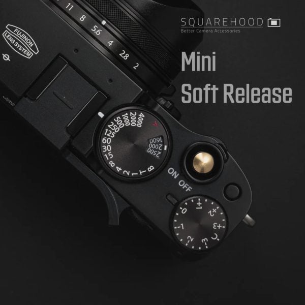 Mini Soft Release Brass ปุ่มชัตเตอร์ขนาดเล็ก SquareHood