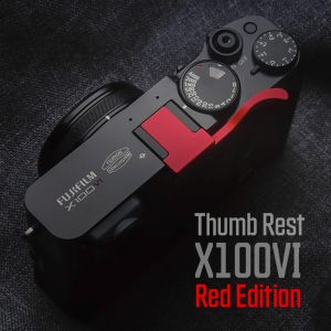 Thumb Rest Fuji X100VI สีแดง Red จาก King