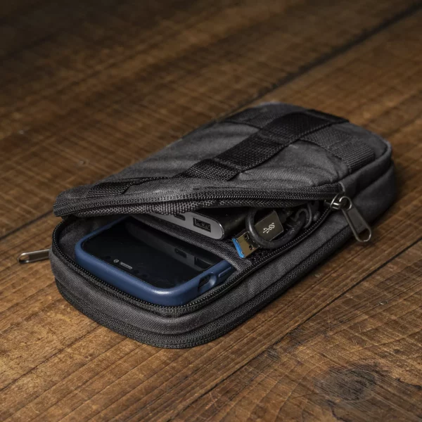 Wotancraft Double Zipper Pouch Black