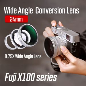 Wide angle conversion lens Neewer 0.75X 24mm for Fuji X100