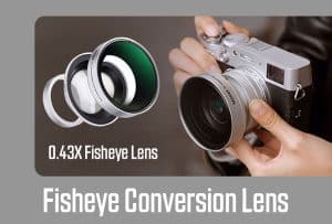 Fisheye conversion lens Neewer 0.43X for Fuji X100