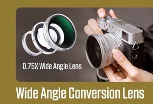 Wide angle conversion lens Neewer 0.75X for Fuji X100