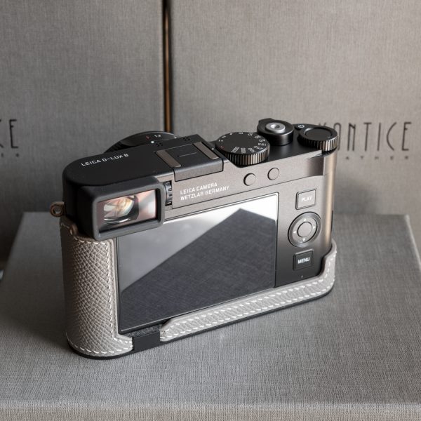 Case Leica D-LUX 8 Gray Kontice เคสหนังแท้ สีเทา มีกริป