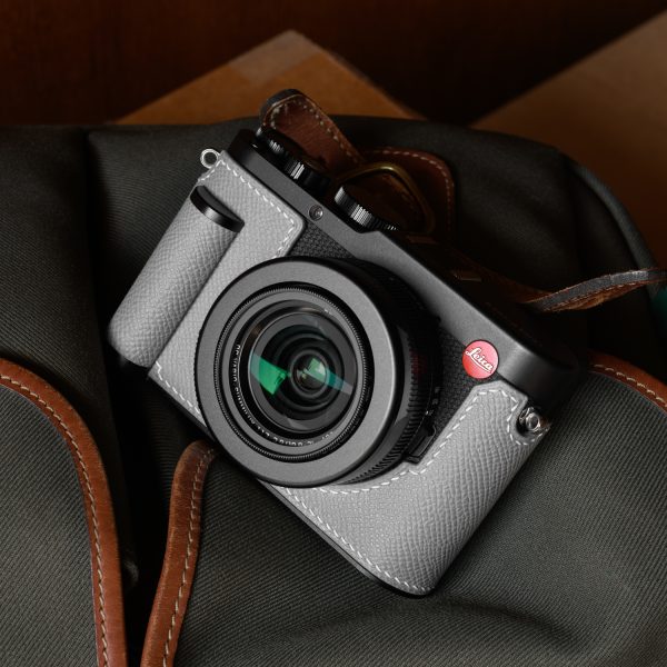 Case Leica D-LUX 8 Gray Kontice เคสหนังแท้ สีเทา มีกริป