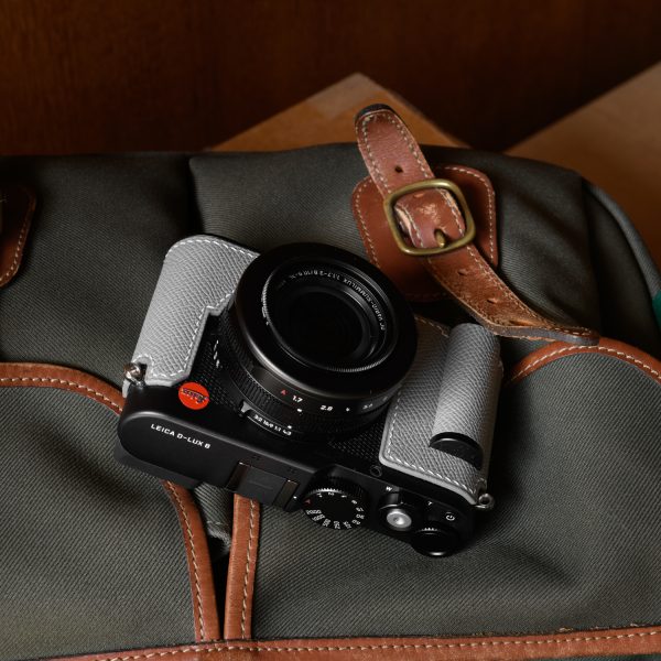 Case Leica D-LUX 8 Gray Kontice เคสหนังแท้ สีเทา มีกริป