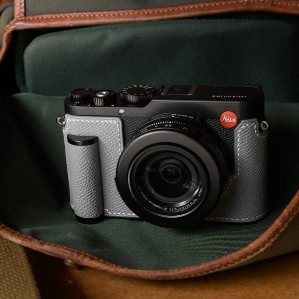 Case Leica D-LUX 8 Gray Kontice เคสหนังแท้ สีเทา มีกริป