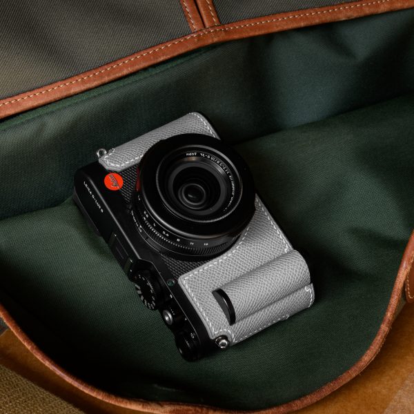 Case Leica D-LUX 8 Gray Kontice เคสหนังแท้ สีเทา มีกริป