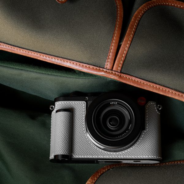 Case Leica D-LUX 8 Gray Kontice เคสหนังแท้ สีเทา มีกริป