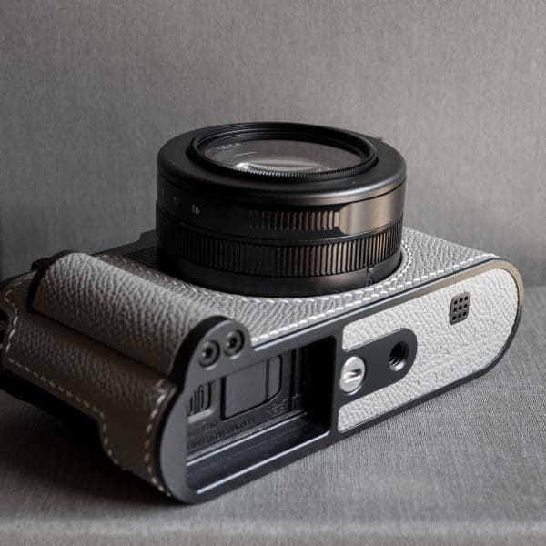 Case Leica D-LUX 8 Gray Kontice เคสหนังแท้ สีเทา มีกริป