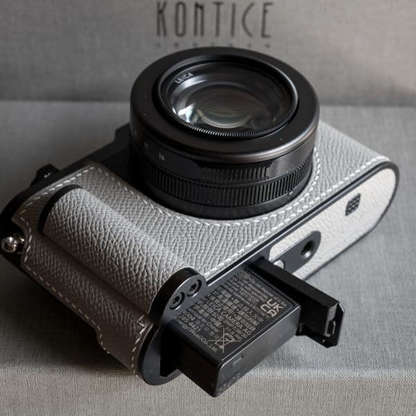 Case Leica D-LUX 8 Gray Kontice เคสหนังแท้ สีเทา มีกริป